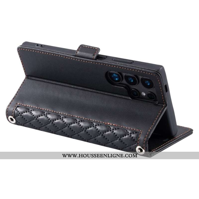 Housse Samsung Galaxy S26 Ultra Matelassée avec Lanière