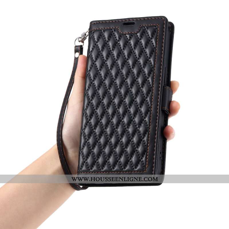 Housse Samsung Galaxy S26 Ultra Matelassée avec Lanière