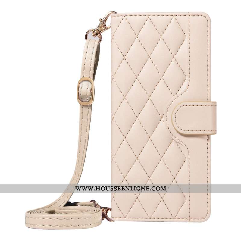 Housse Samsung Galaxy S26 Ultra Matelassée avec Lanière et Bandoulière