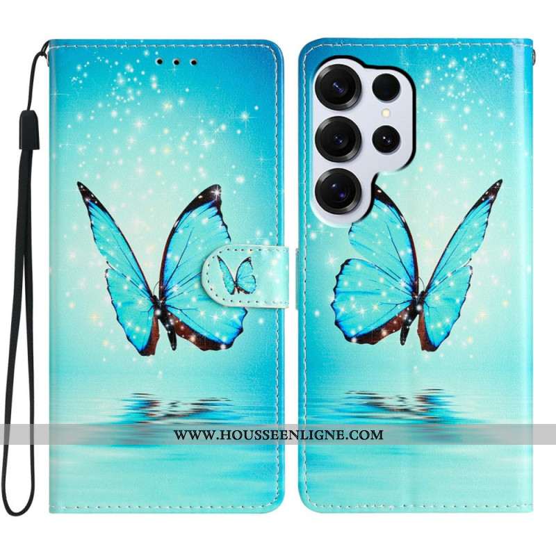 Housse Samsung Galaxy S26 Ultra Papillon Bleu sur L'eau