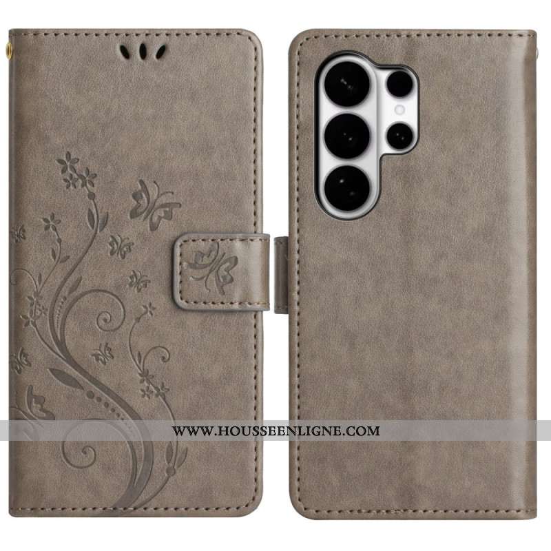 Housse Samsung Galaxy S26 Ultra Papillon et Fleurs