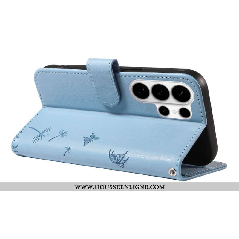Housse Samsung Galaxy S26 Ultra Pissenlits à Lanière