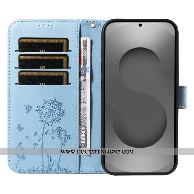 Housse Samsung Galaxy S26 Ultra Pissenlits à Lanière