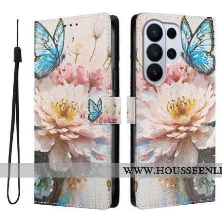Housse Samsung Galaxy S26 Ultra Pivoine et Papillon