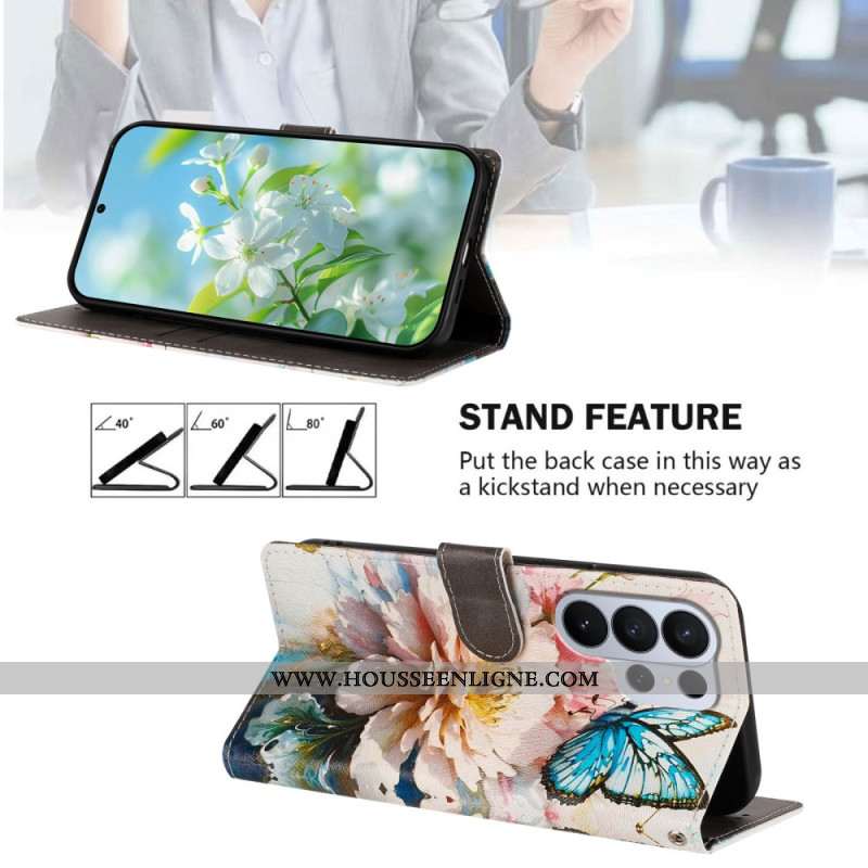 Housse Samsung Galaxy S26 Ultra Pivoine et Papillon