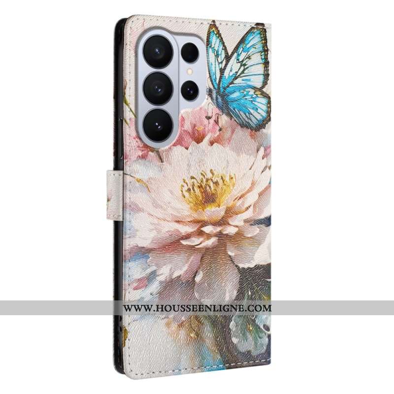 Housse Samsung Galaxy S26 Ultra Pivoine et Papillon