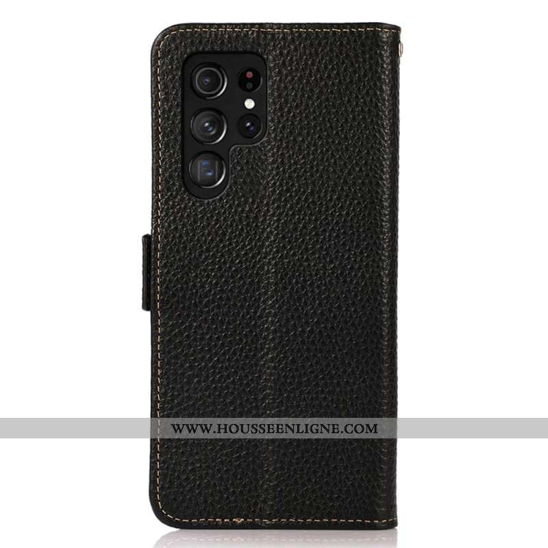 Housse Samsung Galaxy S26 Ultra Protection RFID Cuir KHAZNEH