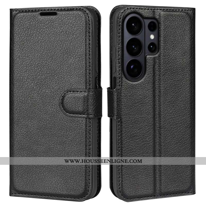 Housse Samsung Galaxy S26 Ultra Simili Cuir Litchi