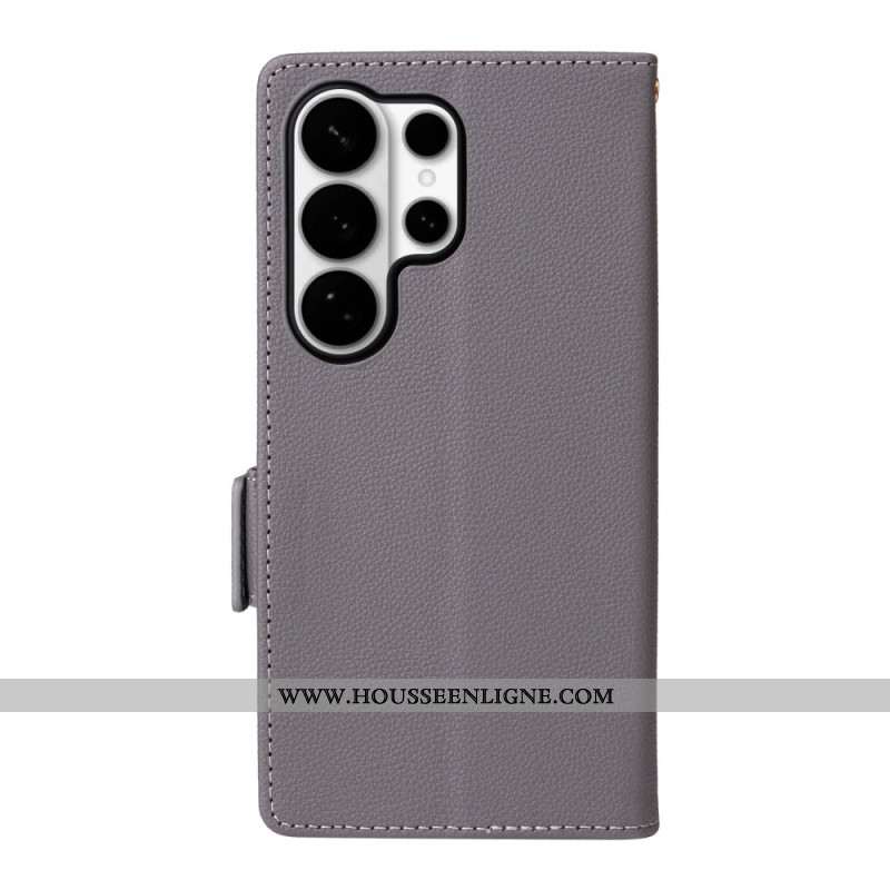 Housse Samsung Galaxy S26 Ultra Simili Cuir à Lanière