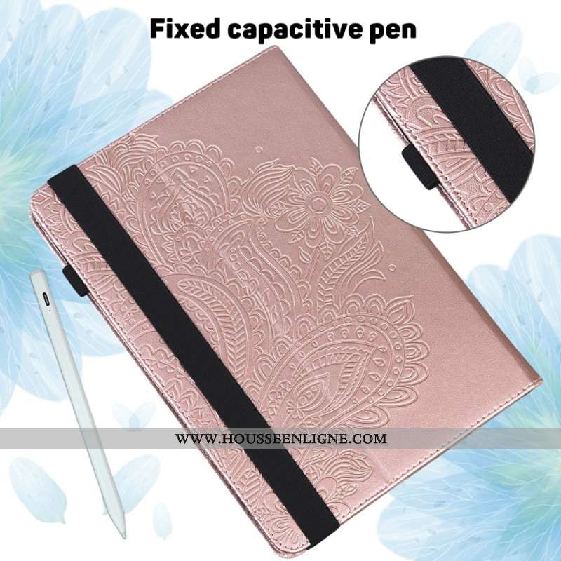 Housse Samsung Galaxy Tab S10 FE Plus Dentelle Florale