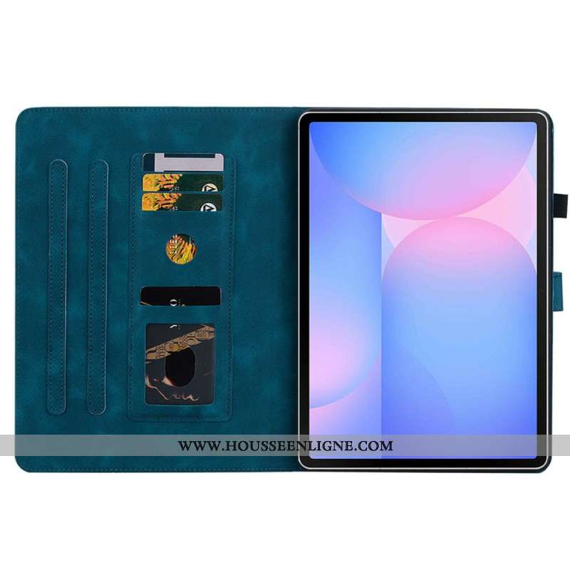 Housse Samsung Galaxy Tab S10 FE Plus Fleur de Lys