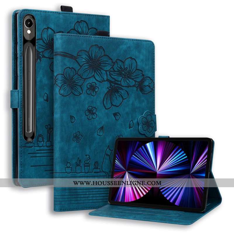 Housse Samsung Galaxy Tab S10 FE Plus Scène de Chats