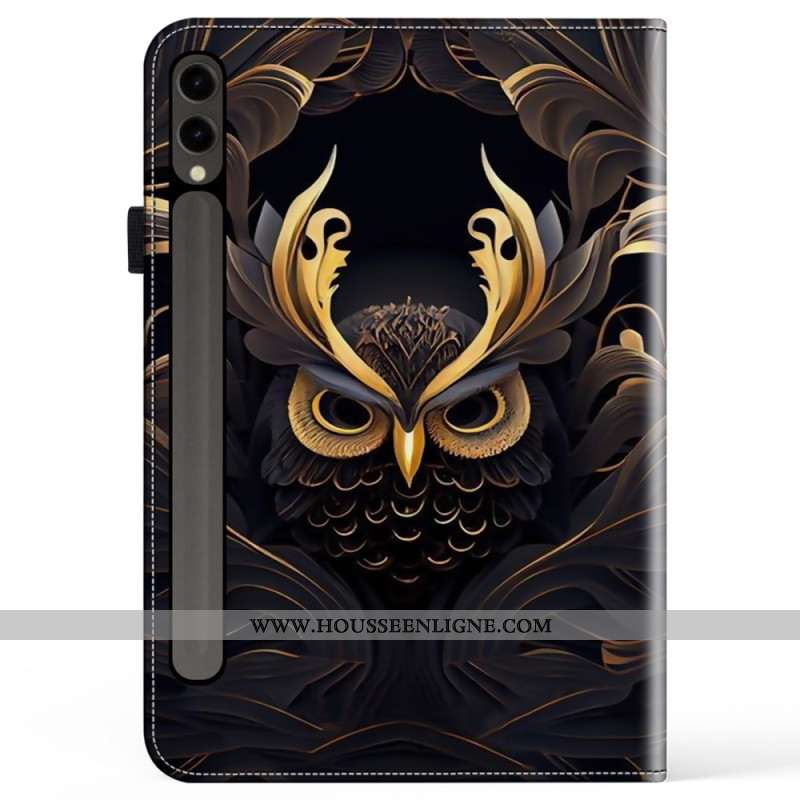 Housse Samsung Galaxy Tab S10 Plus / S9 FE Plus / S9 Plus Hibou Doré