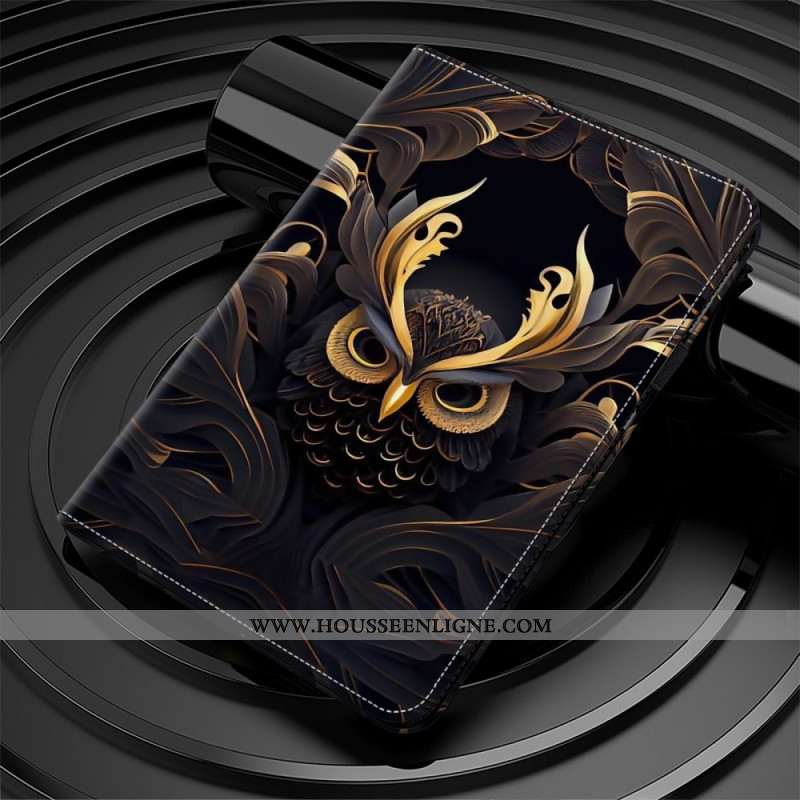 Housse Samsung Galaxy Tab S10 Plus / S9 FE Plus / S9 Plus Hibou Doré