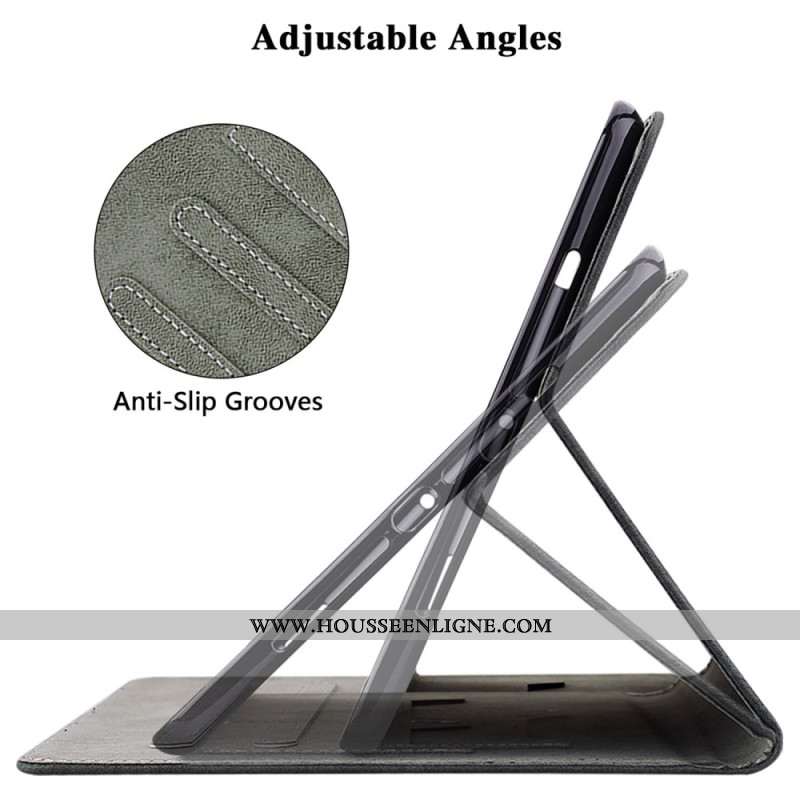 Housse Samsung Galaxy Tab S10 Plus / S9 Plus Effet Daim Petit Tigre