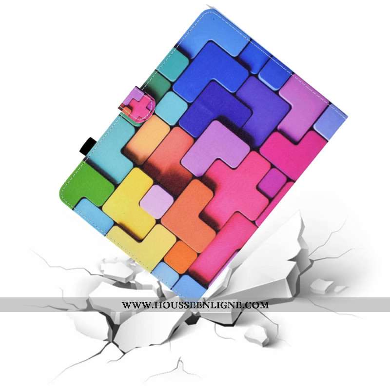Housse Samsung Galaxy Tab S11 Carrés Colorés