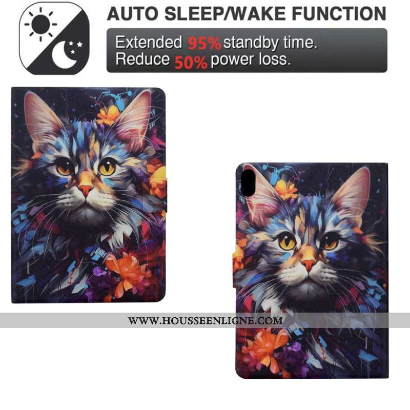 Housse Samsung Galaxy Tab S11 Chat Artistique