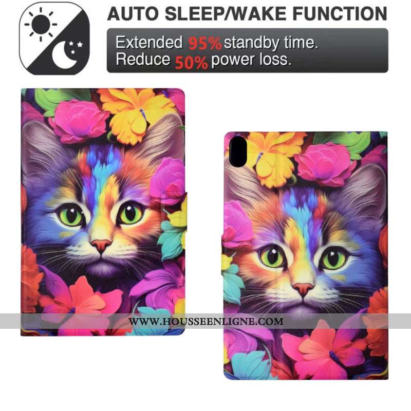 Housse Samsung Galaxy Tab S11 Chat Coloré