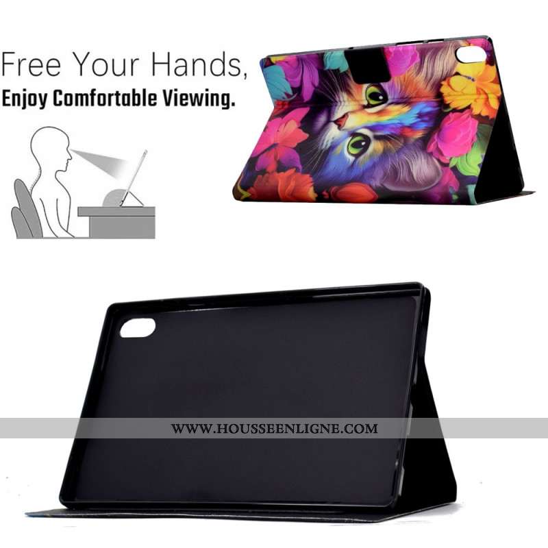 Housse Samsung Galaxy Tab S11 Chat Coloré