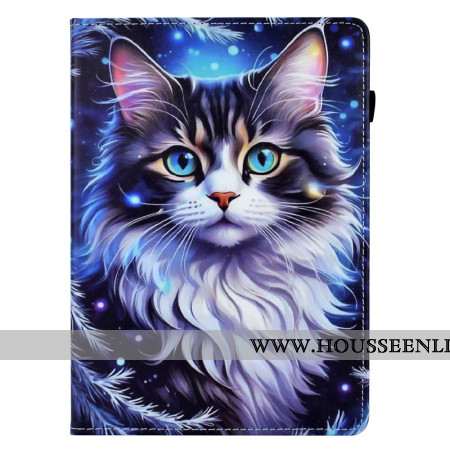 Housse Samsung Galaxy Tab S11 Chat en Hiver