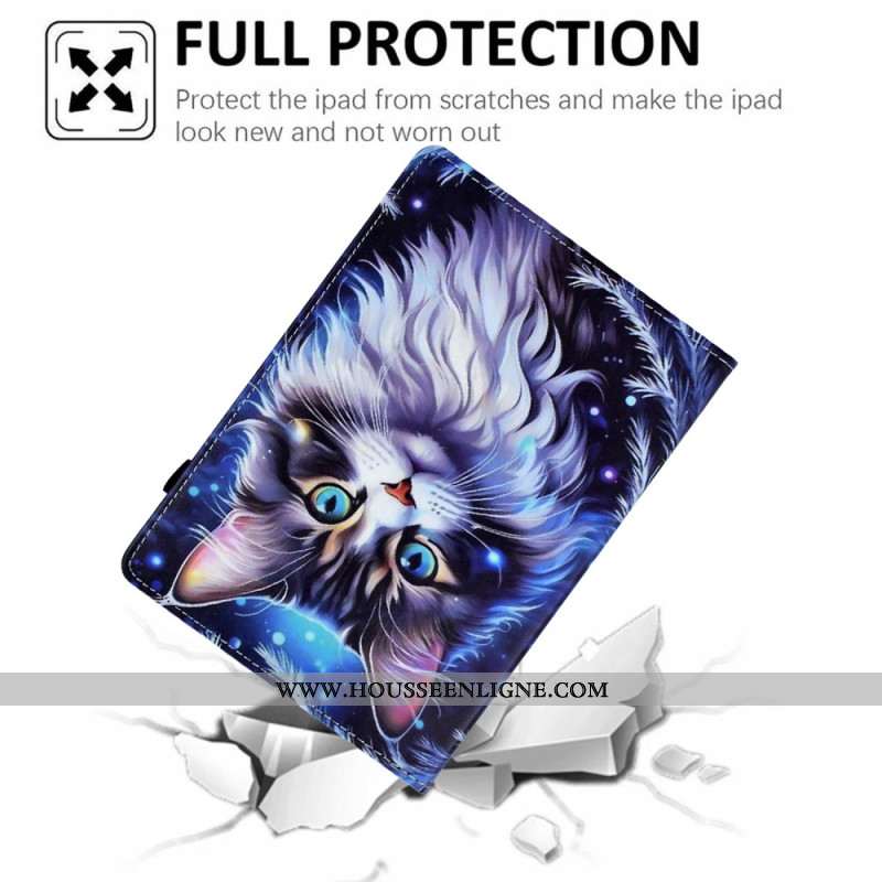 Housse Samsung Galaxy Tab S11 Chat en Hiver