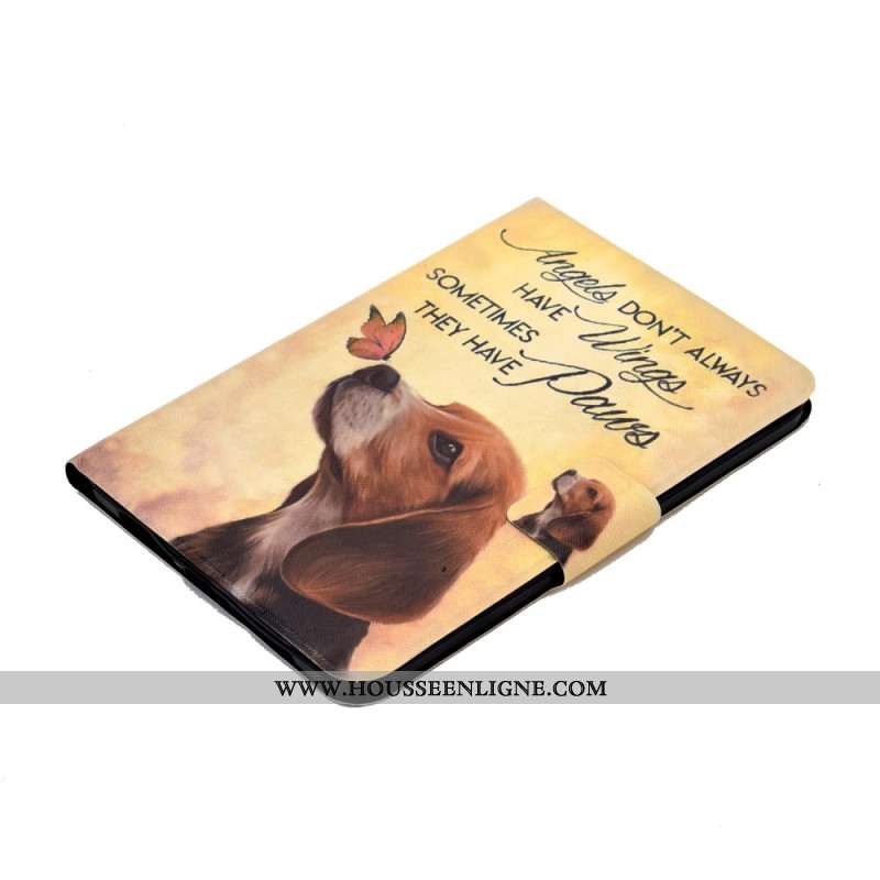 Housse Samsung Galaxy Tab S11 Chien et Papillon
