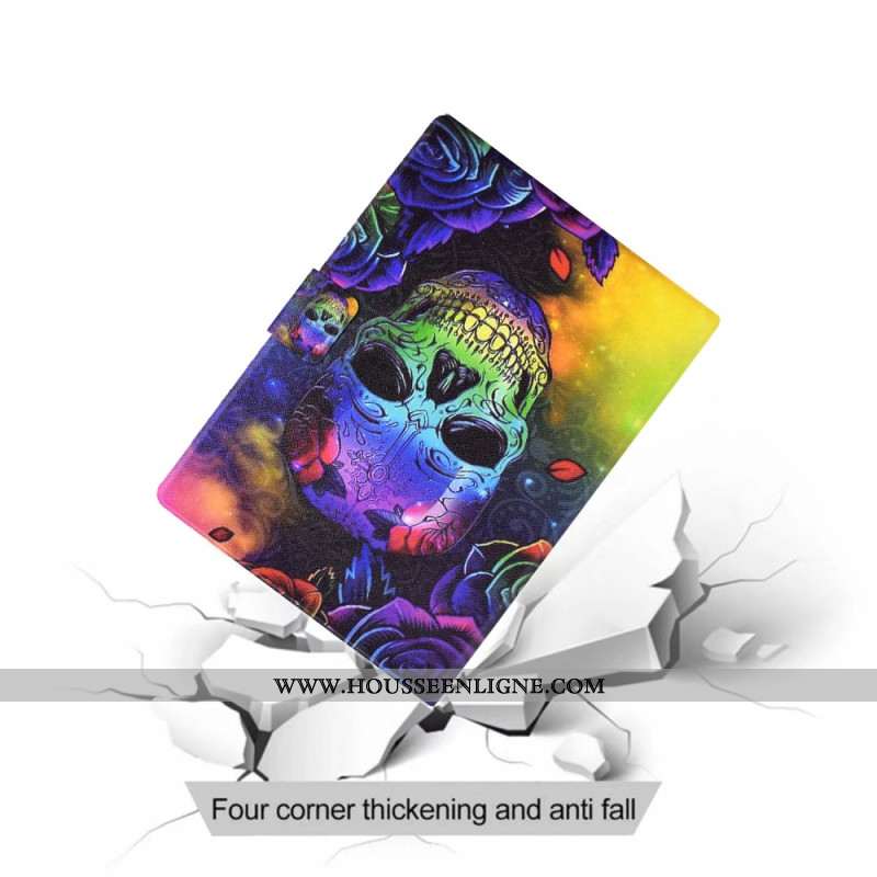Housse Samsung Galaxy Tab S11 Crâne Coloré