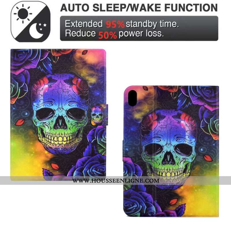 Housse Samsung Galaxy Tab S11 Crâne Coloré