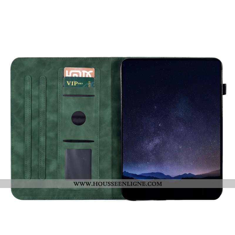 Housse Samsung Galaxy Tab S11 Effet Daim Branches