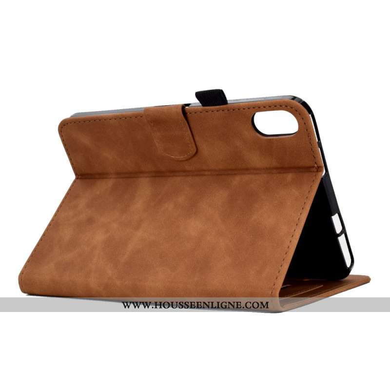 Housse Samsung Galaxy Tab S11 Effet Daim Fleurs et Papillons