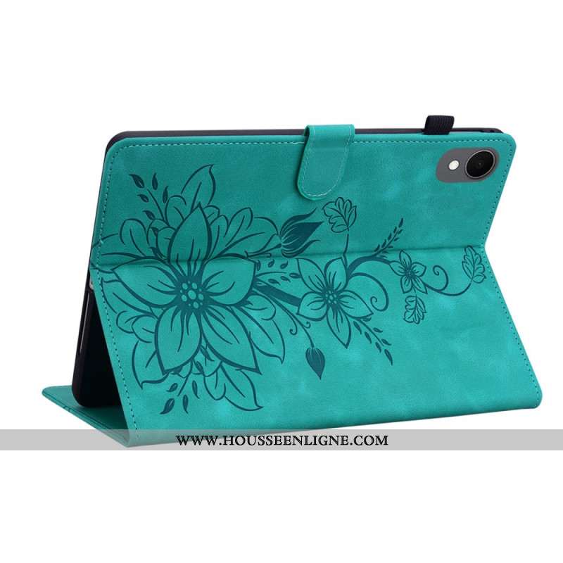 Housse Samsung Galaxy Tab S11 Effet Daim Florale