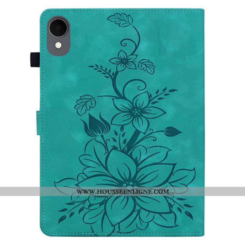 Housse Samsung Galaxy Tab S11 Effet Daim Florale