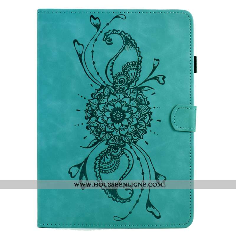 Housse Samsung Galaxy Tab S11 Effet Daim Mandala