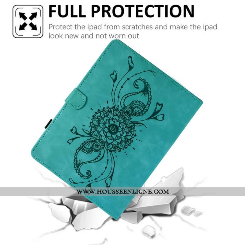 Housse Samsung Galaxy Tab S11 Effet Daim Mandala