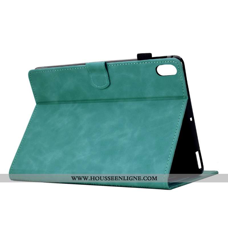 Housse Samsung Galaxy Tab S11 Effet Daim Scène de Chats