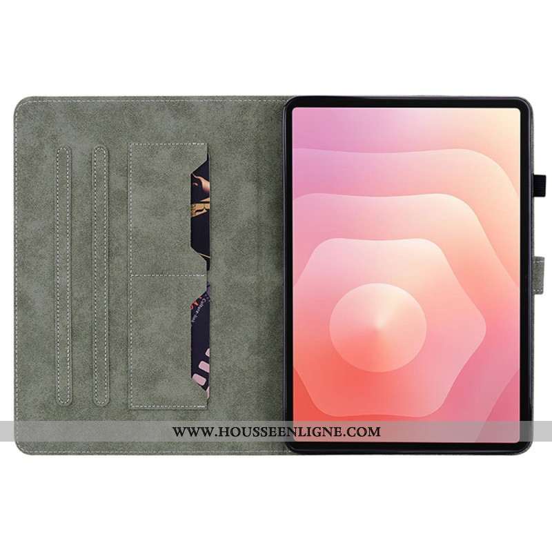 Housse Samsung Galaxy Tab S11 Effet Daim Vintage