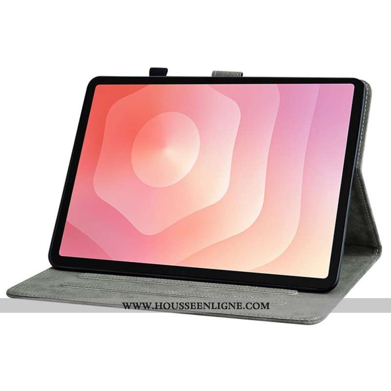 Housse Samsung Galaxy Tab S11 Effet Daim Vintage