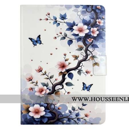 Housse Samsung Galaxy Tab S11 Fleurettes et Papillons