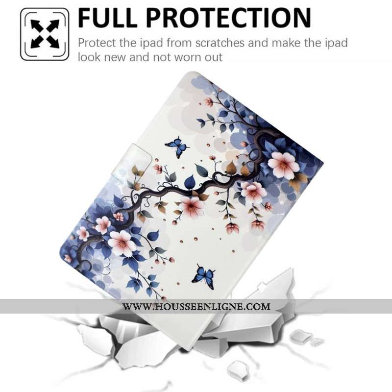 Housse Samsung Galaxy Tab S11 Fleurettes et Papillons