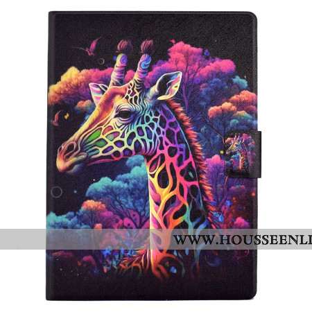 Housse Samsung Galaxy Tab S11 Girafe Colorée