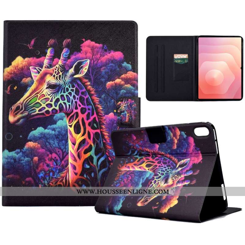 Housse Samsung Galaxy Tab S11 Girafe Colorée