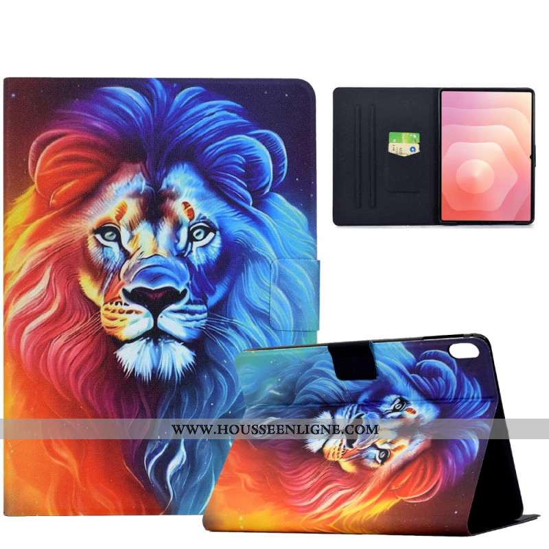 Housse Samsung Galaxy Tab S11 Lion Coloré