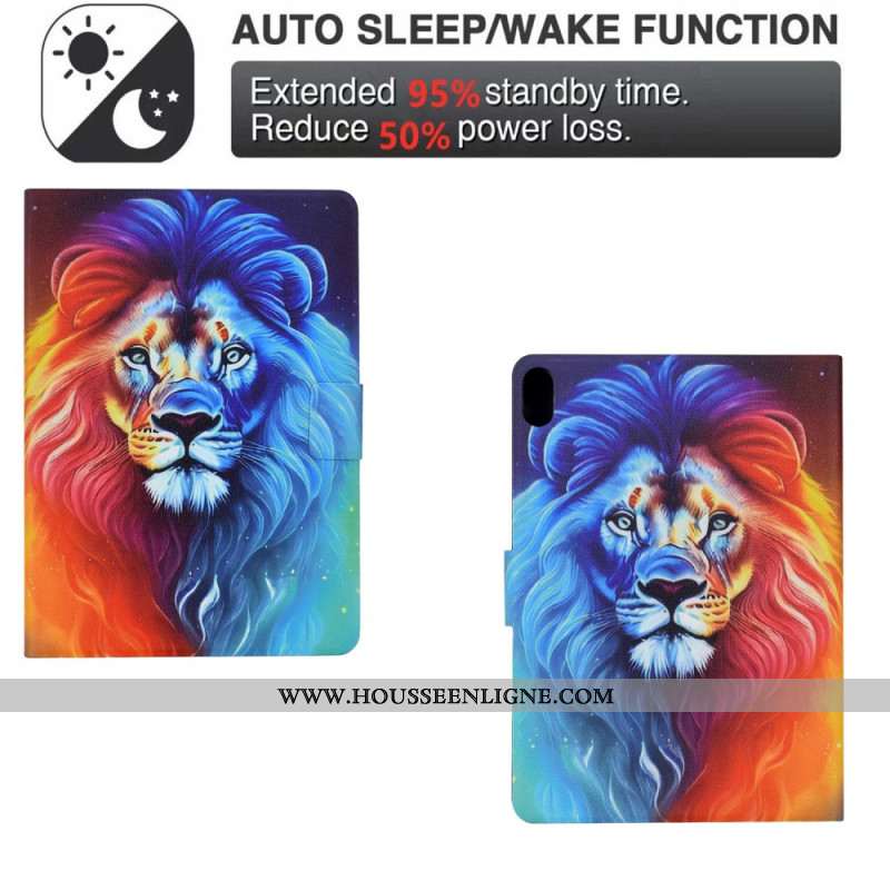 Housse Samsung Galaxy Tab S11 Lion Coloré