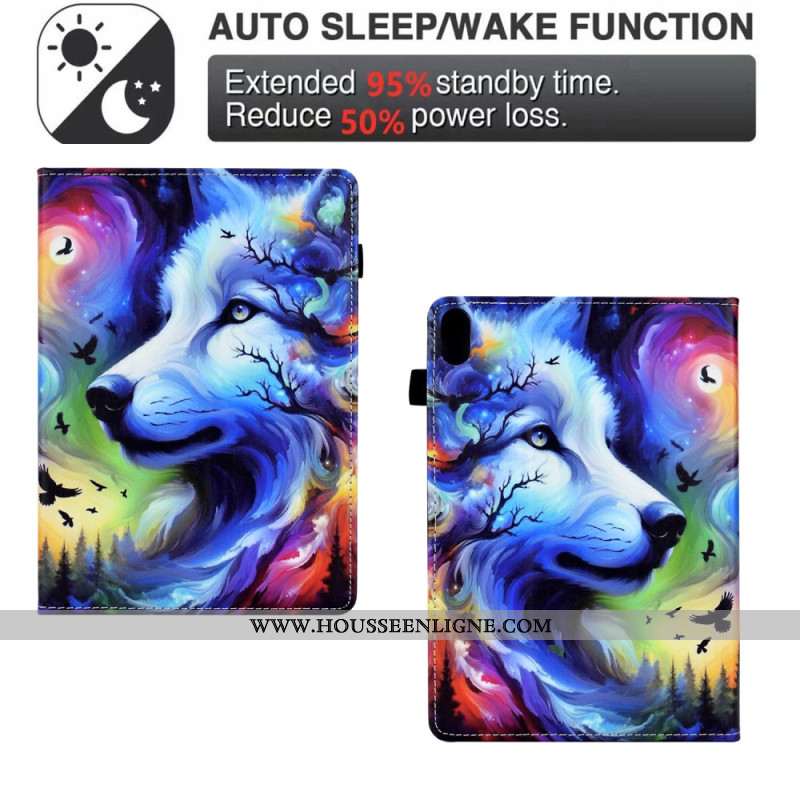 Housse Samsung Galaxy Tab S11 Loup aux Étoiles