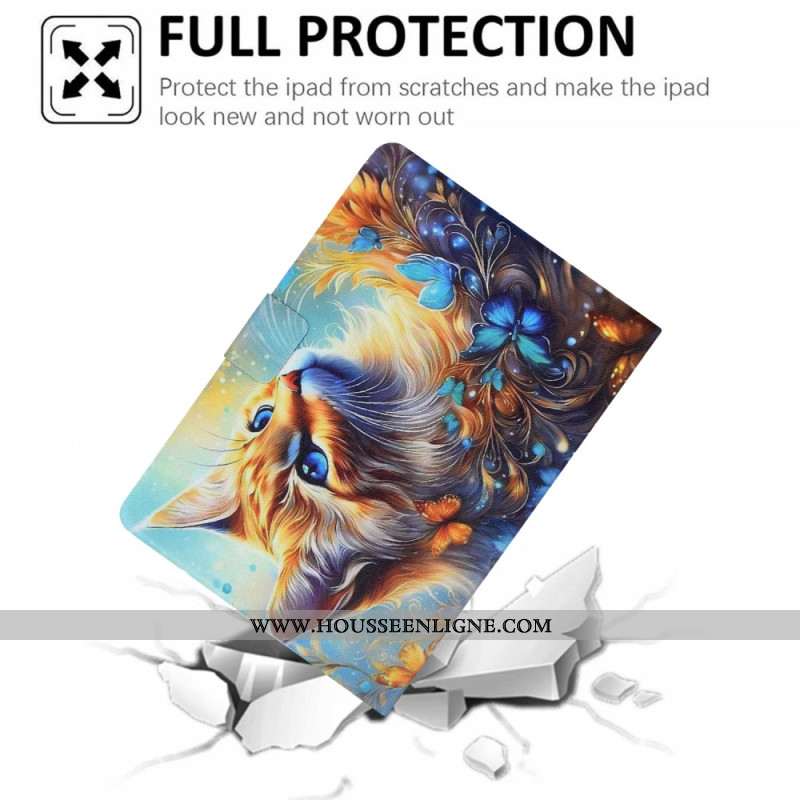 Housse Samsung Galaxy Tab S11 Peinture Chat