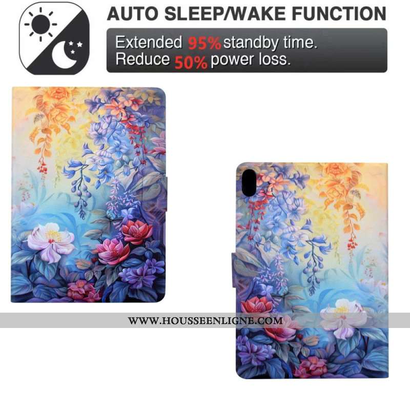 Housse Samsung Galaxy Tab S11 Peinture Florale