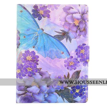 Housse Samsung Galaxy Tab S11 Pivoines et Papillons