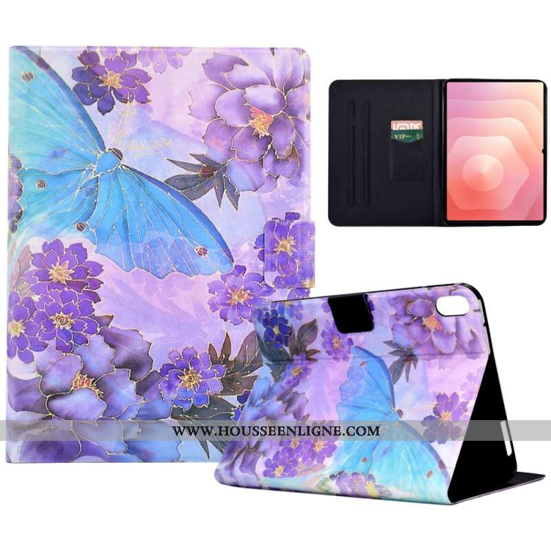 Housse Samsung Galaxy Tab S11 Pivoines et Papillons