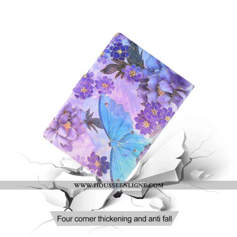 Housse Samsung Galaxy Tab S11 Pivoines et Papillons