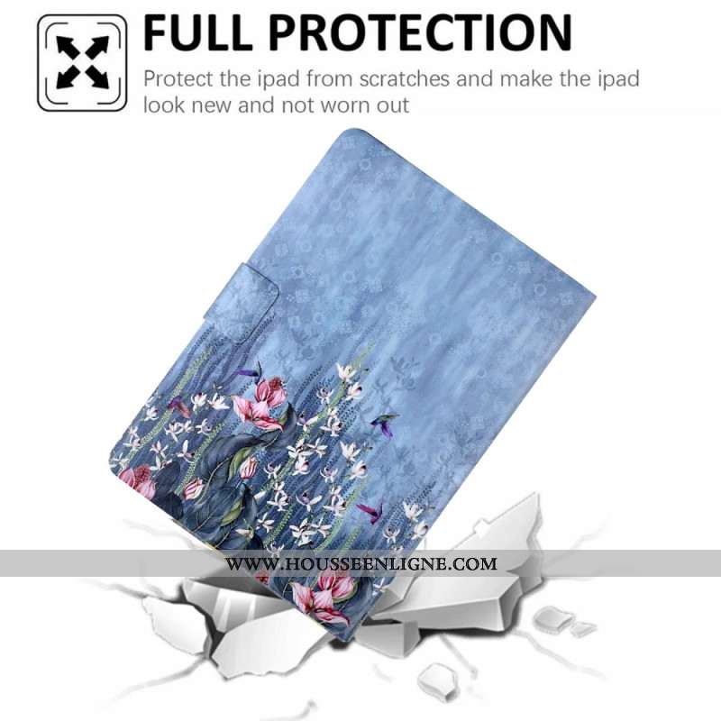 Housse Samsung Galaxy Tab S11 Pluie Florale